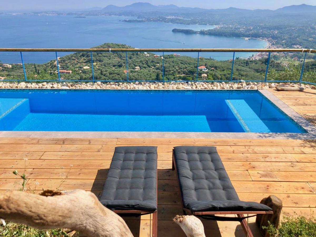 House Sienna Of Villa Intaba Best Views Corfiot Riviera Corfu Island Greece Contemporary Design Pool With Spectacular Sea Views Close To Ipsos Beach Pyrgi  Bagian luar foto
