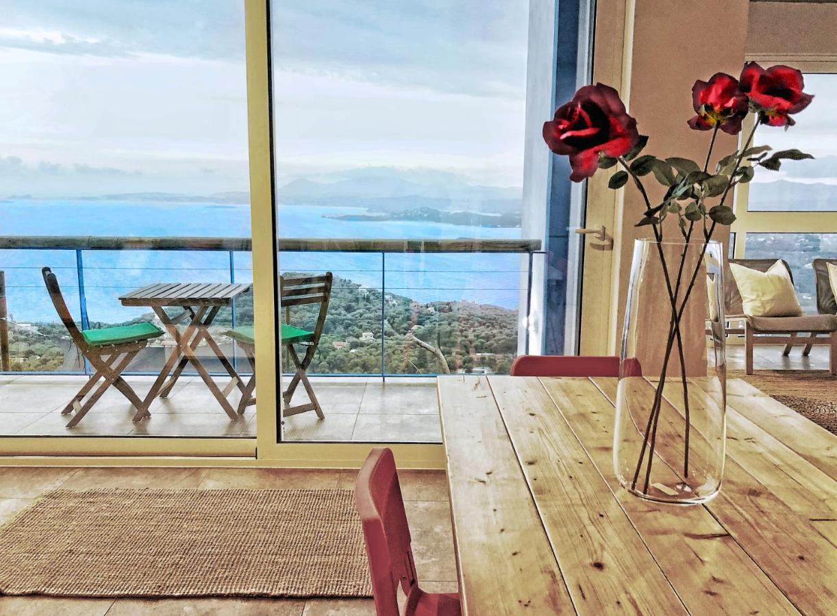 House Sienna Of Villa Intaba Best Views Corfiot Riviera Corfu Island Greece Contemporary Design Pool With Spectacular Sea Views Close To Ipsos Beach Pyrgi  Bagian luar foto